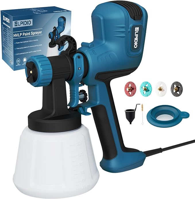 ELPIDIO Paint Sprayer, 700W HVLP Electric Spray Paint Gun